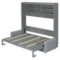 Queen Murphy Bed with Sofa 2 in 1 Design, Storage Solutions & Dual Piston Mechanism
