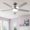 Uforic 52" Modern Ceiling Fan with Lights and Remote Control, 5 Blade Ceiling Fan