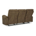 Signature Design by Ashley Edenwold Brown Reclining Sofa Dimensions: 86" W x 40" D x 40" H