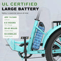 ABORON 3.0 Fat Tire Electric Trike for Senior Foldable E Bike, 500W Motorized Tricycle Adult 20" Folding 3 Wheel Electric Commute Bike Trike W/48V